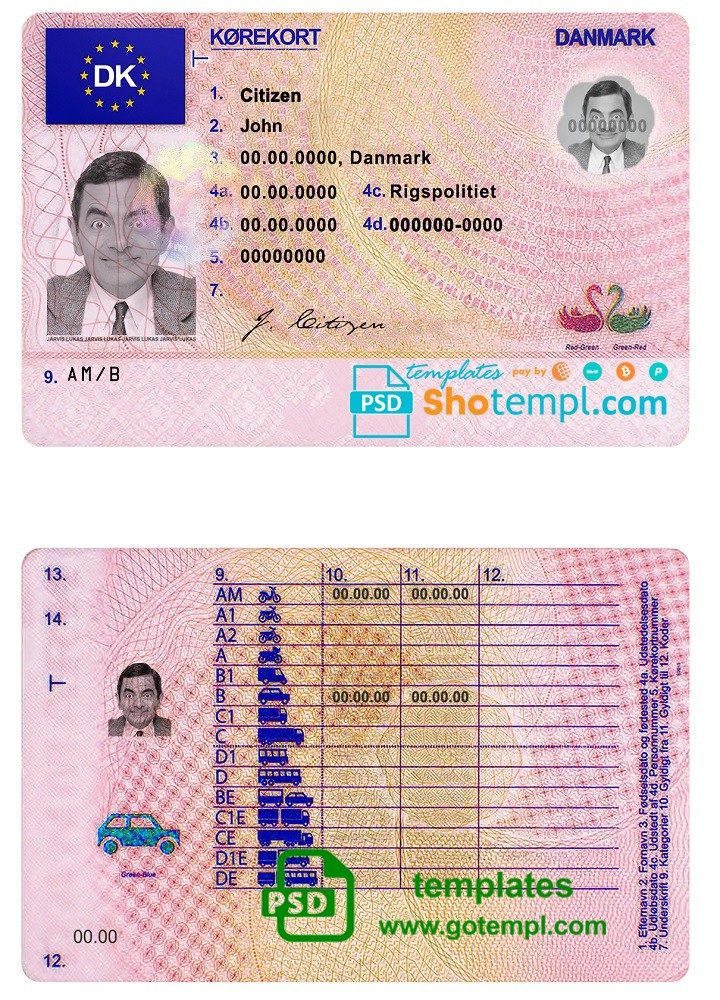 Denmark DL template – editable