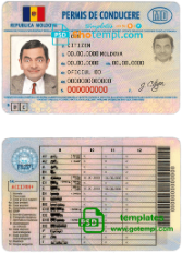 Moldovan driver license PSD - editable